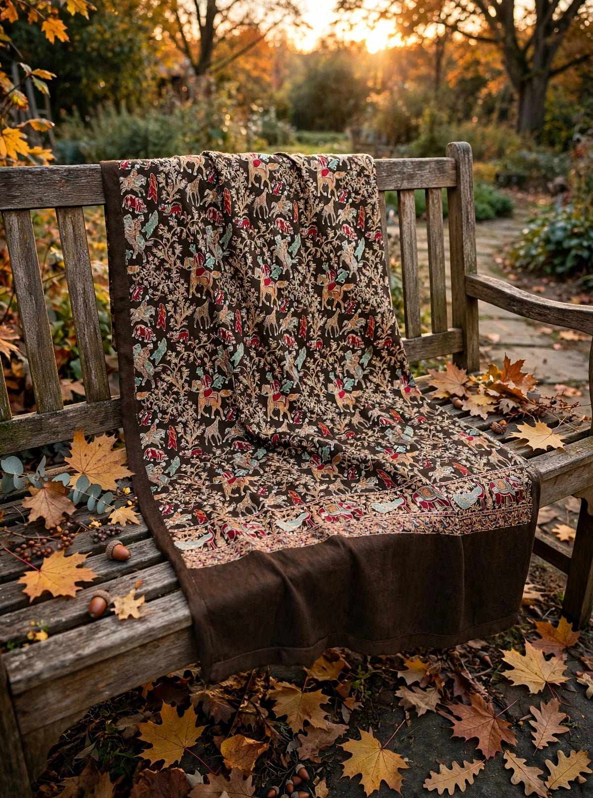 The Royal Shikargah - Heirloom Pashmina Nalki Shawl