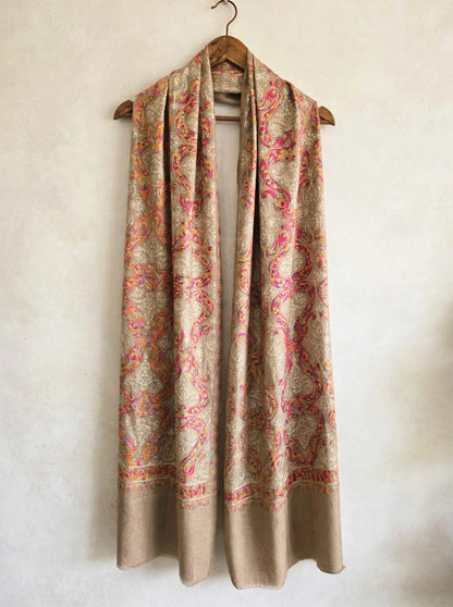 Pashmina aari embroidery