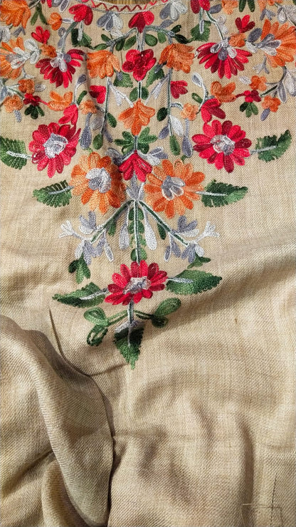 Pashmina Kaftan with Kashmiri Embroidery