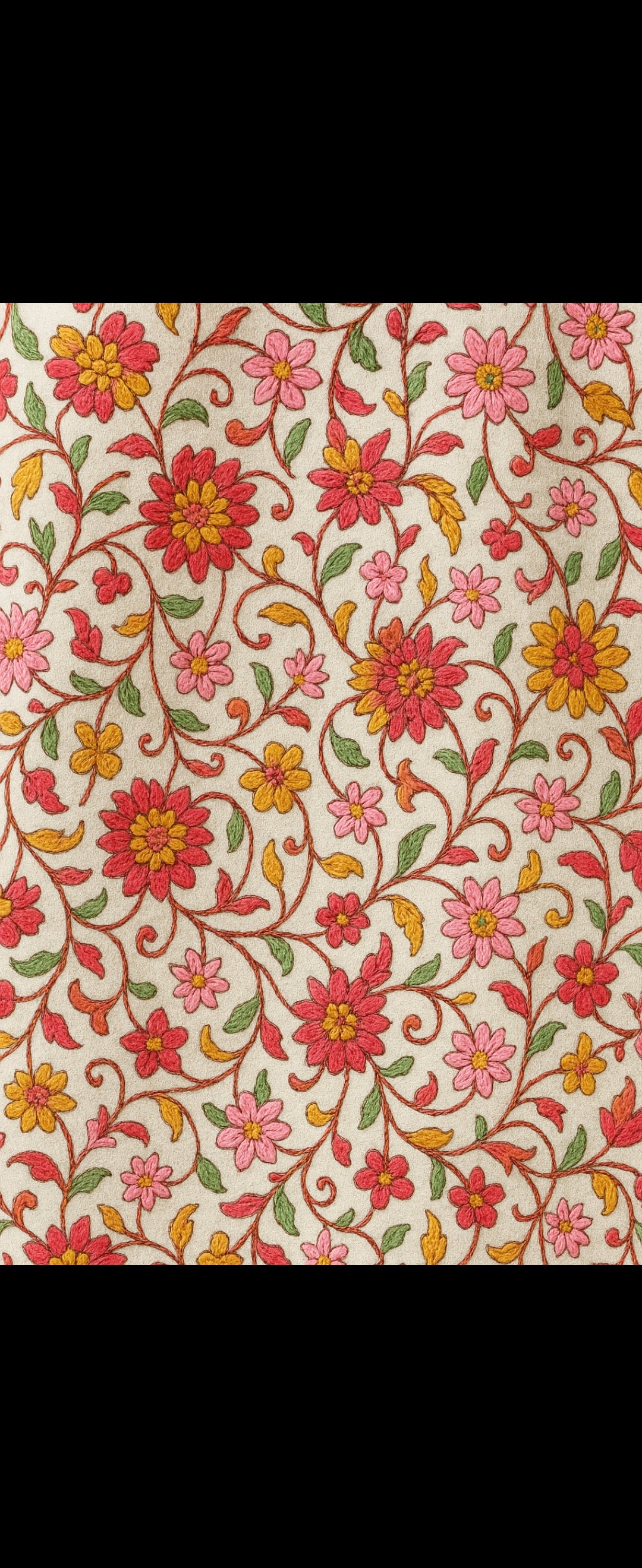 Elegant Floral Pashmina Embroidered Shawl