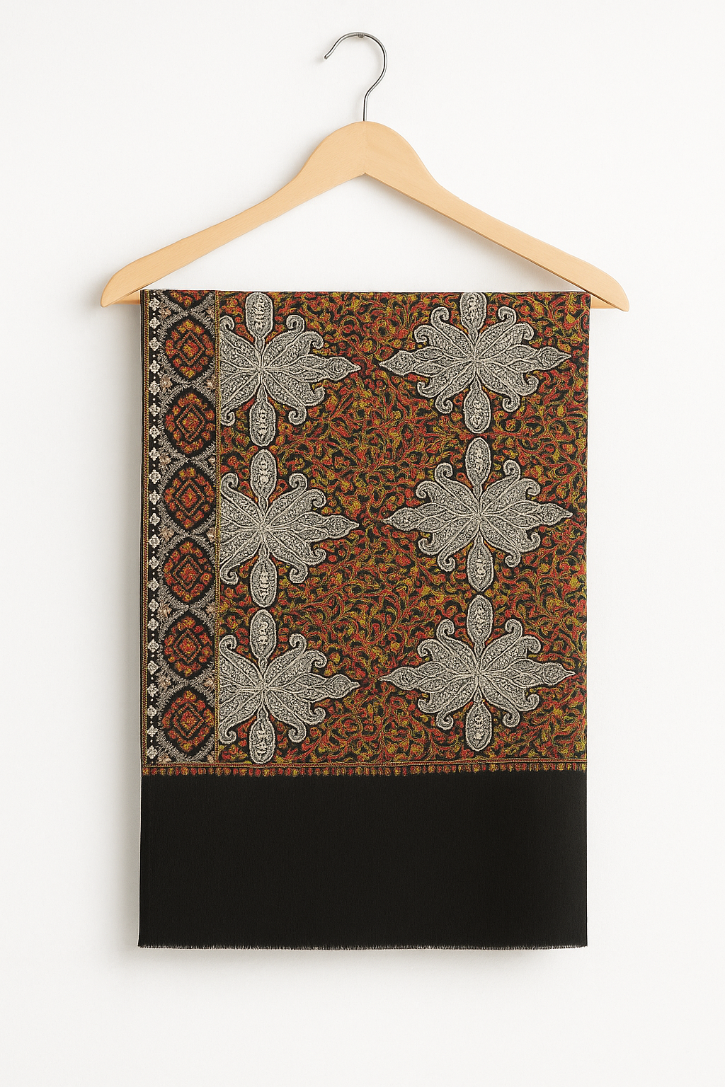 Multicolor Embroidered Pashmina Shawl