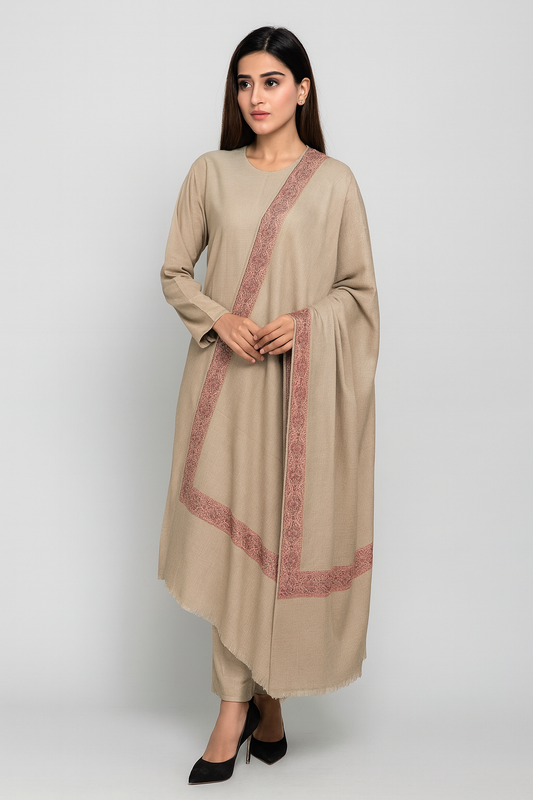 Luxury Striped Pashmina Printed Shawl