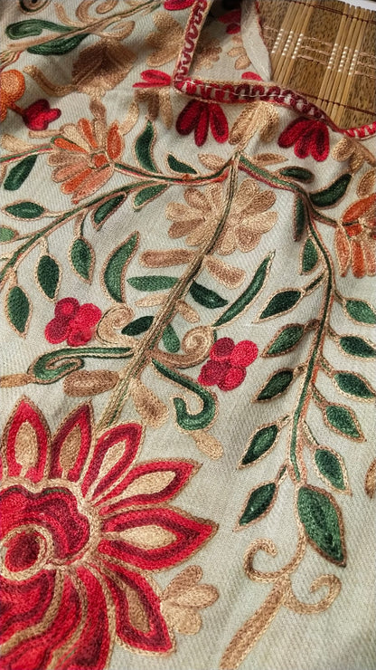 Embroidered Pashmina Kaftan