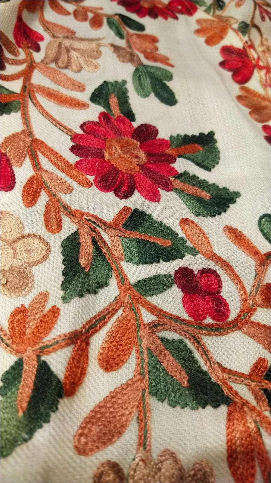 Pashmina Kaftan  Ivory Garden Bloom