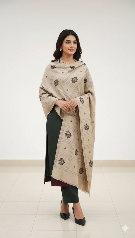 Exquisite Woven Pashmina Shawl