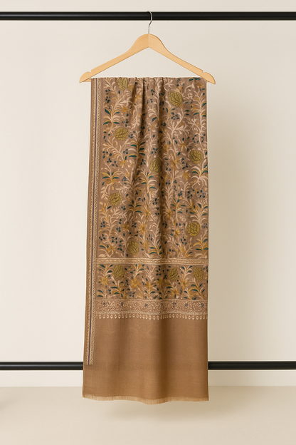 Elegant Embroidered Pashmina Shawl Timeless Sophistication
