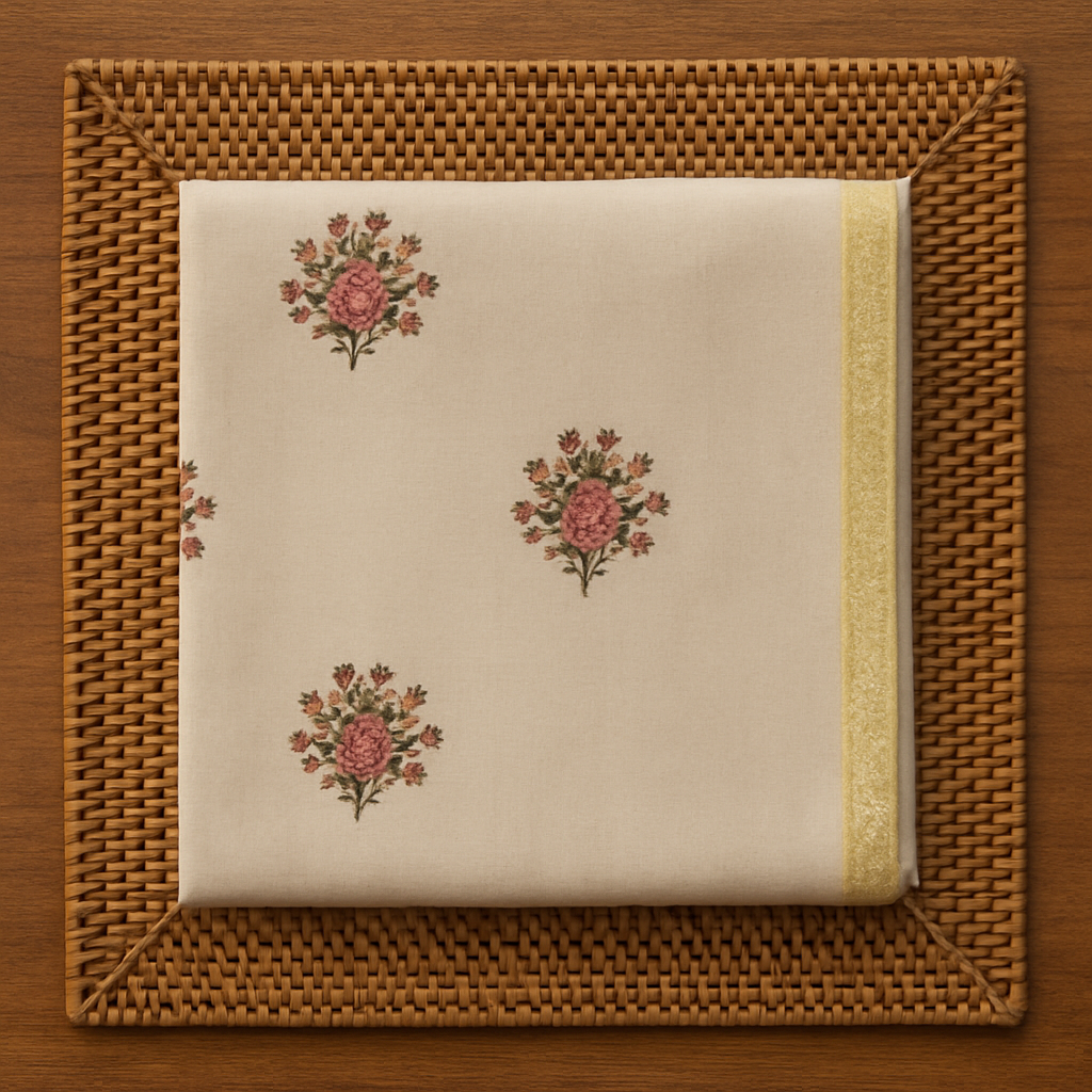 Cream Pashmina embroidered shawl
