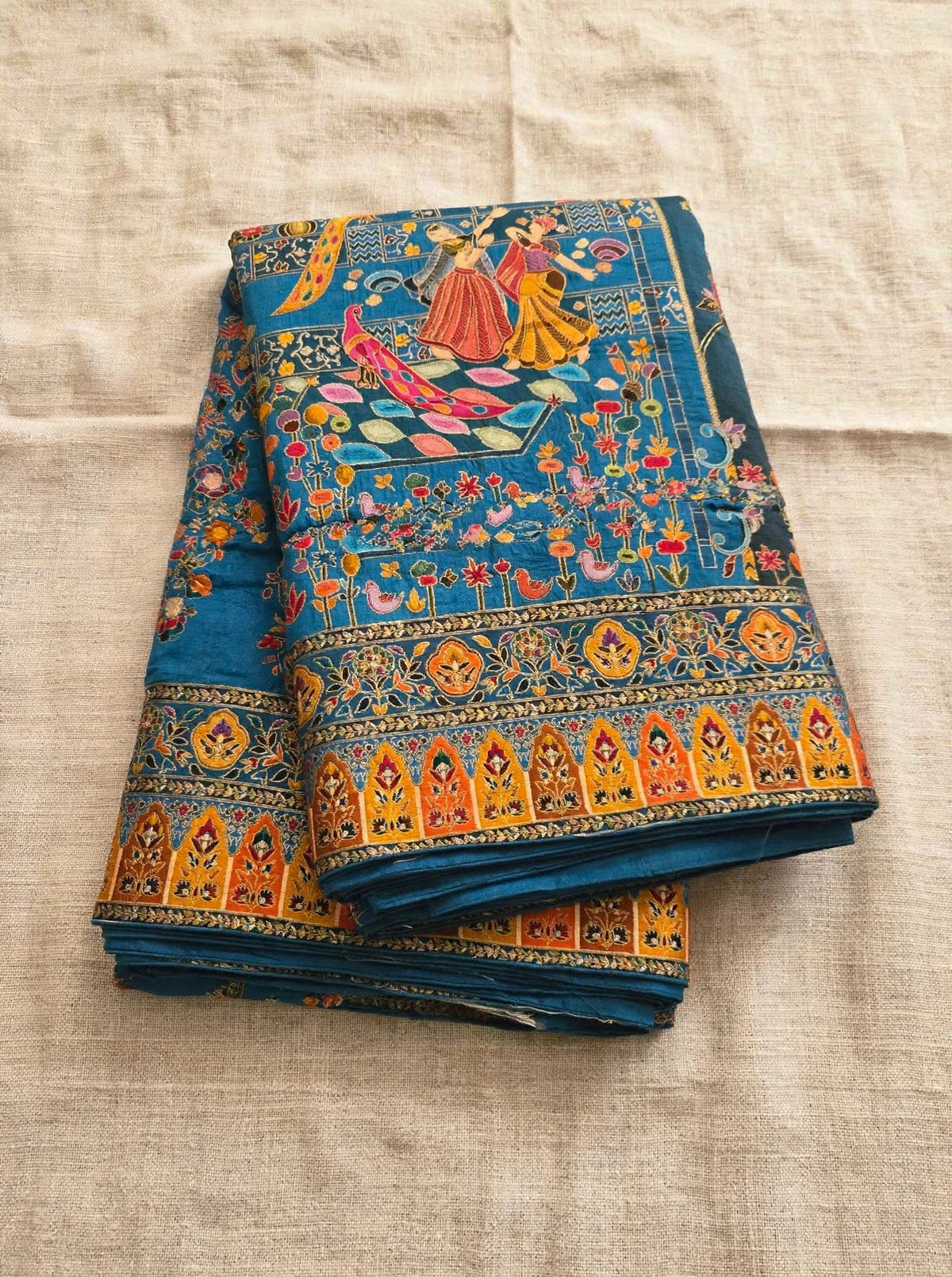 The Mughal Darbar - Royal Ferozi Minakari Jama Shawl