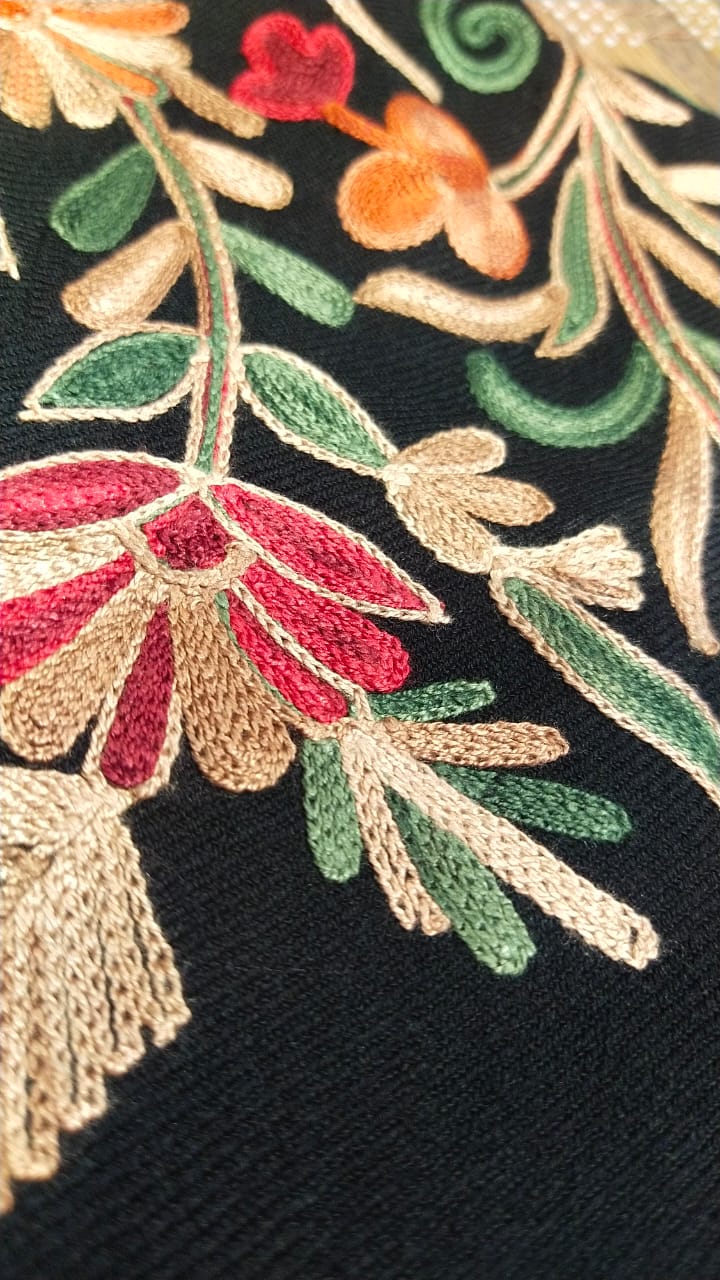 Luxurious Embroidered Pashmina Kaftan