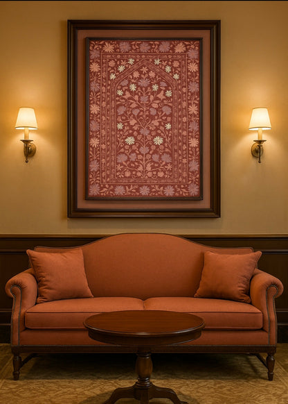 luxurious handcrafted Kashmiri wall tapestry