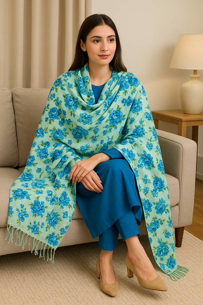 Floral Printed Pashmina Shawl  Soft, Elegant & Timeless