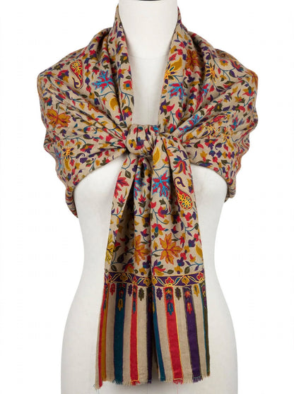 Kalamkari printed Floral & Paisley Pattern Wrap