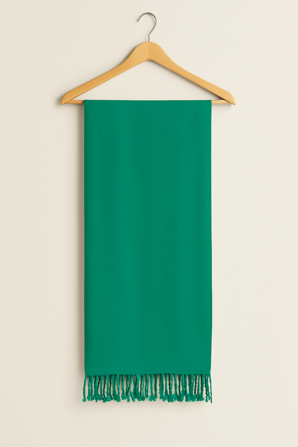 Solid emerald green color.