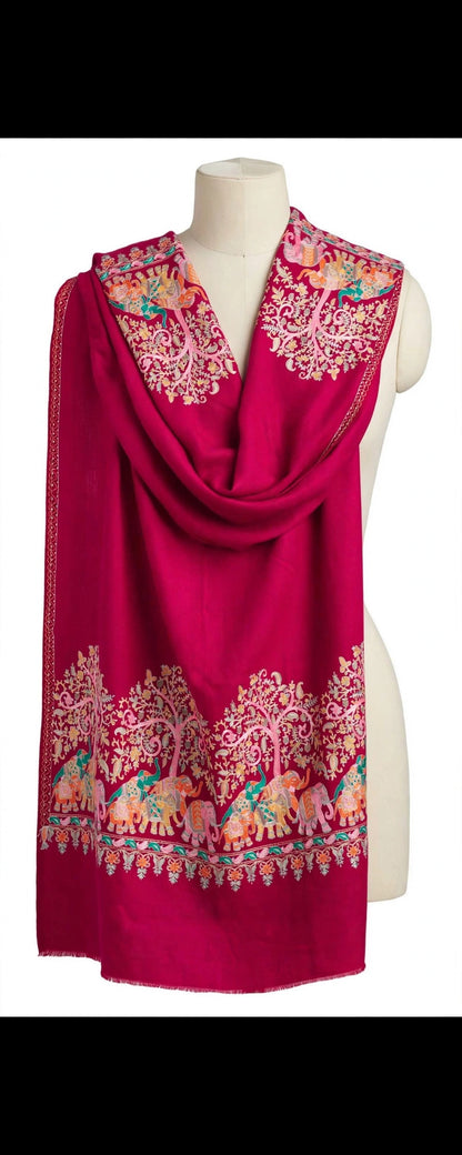Fuchsia Pashmina Shawl