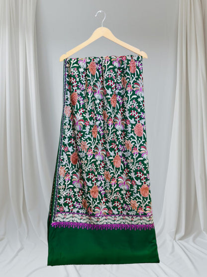 Pashmina Kalamkar Embroidered Shawl. Timeless Elegance