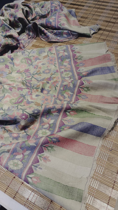Luxury Pashmina Kani Shawl – Handwoven Heritage