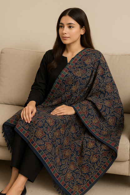 Karandi Embroidered Shawl