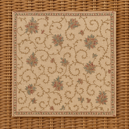 Elegant Beige Pashmina Shawl with Intricate Needle Embroidery