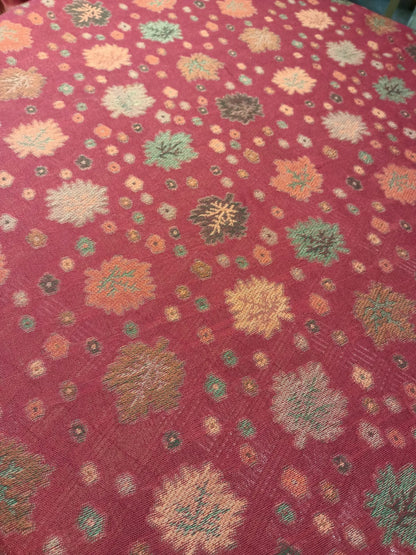 Pink Kani Pashmina Shawl – Floral Heritage Weave