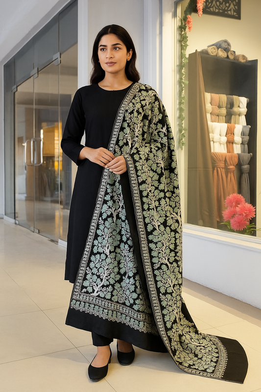 Pashmina Shawl Tree Motif Design