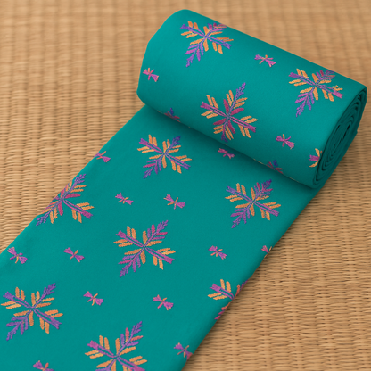 Teal embroidered 2-piece lawn suit: