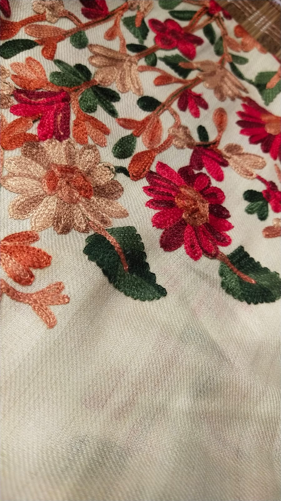 Pashmina Kaftan  Ivory Garden Bloom