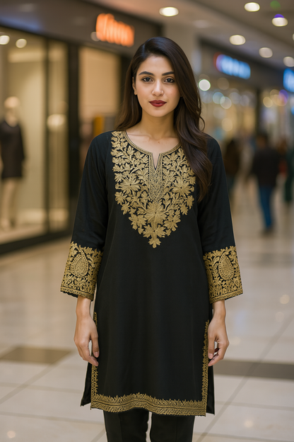 Black Pashmina pheran