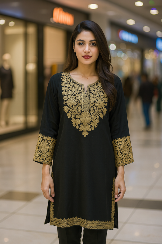 Black Pashmina pheran