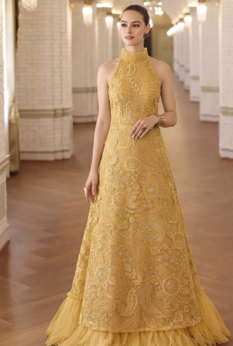 Sun-Kissed Floral Laser-Cut Appliqué