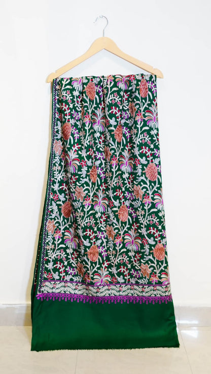 Pashmina Kalamkar Embroidered Shawl. Timeless Elegance