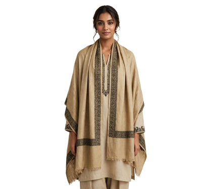 Sozni Embroidered Border Pashmina