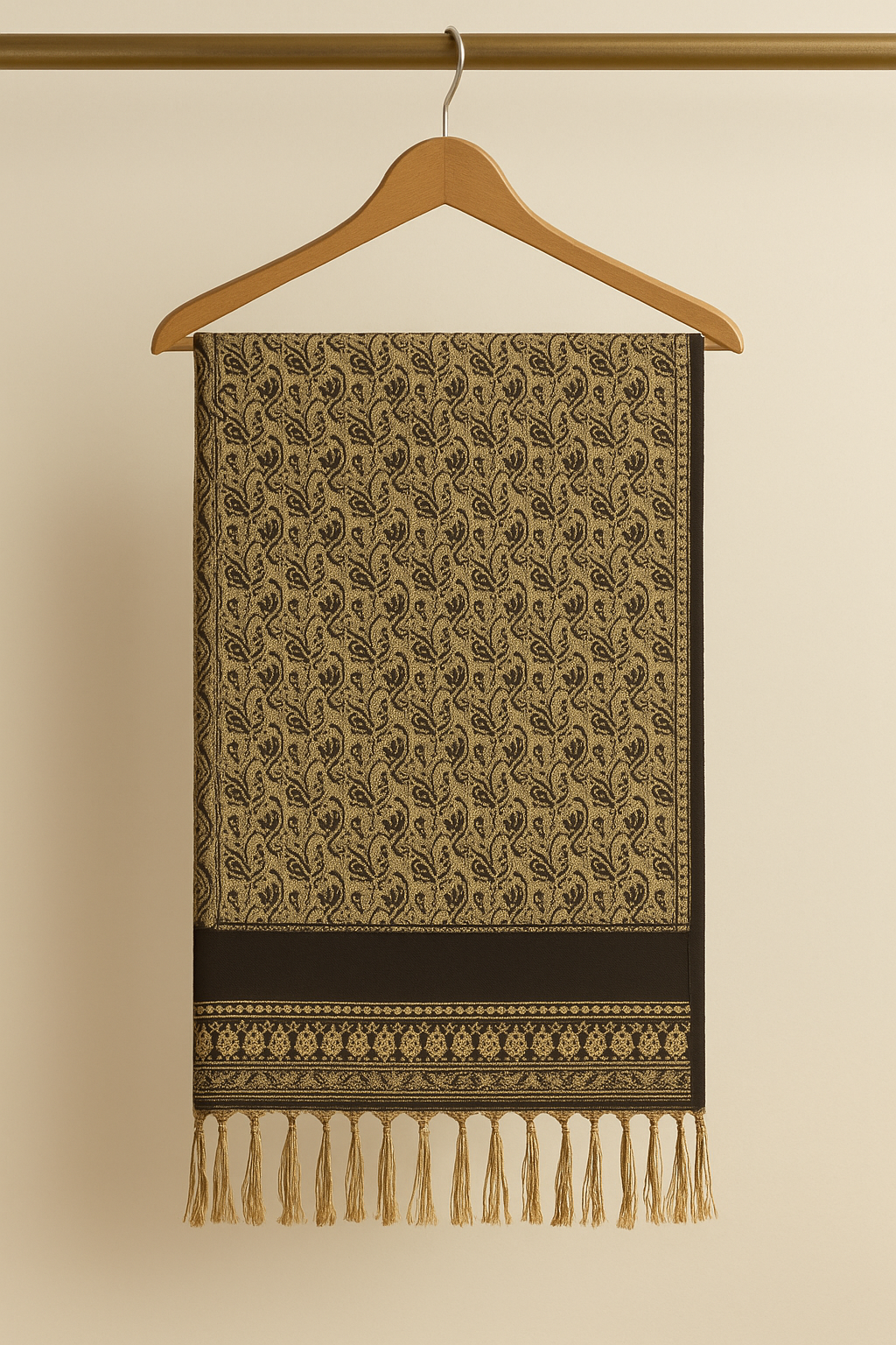 Jamawar Pashmina Shawl – Golden Elegance