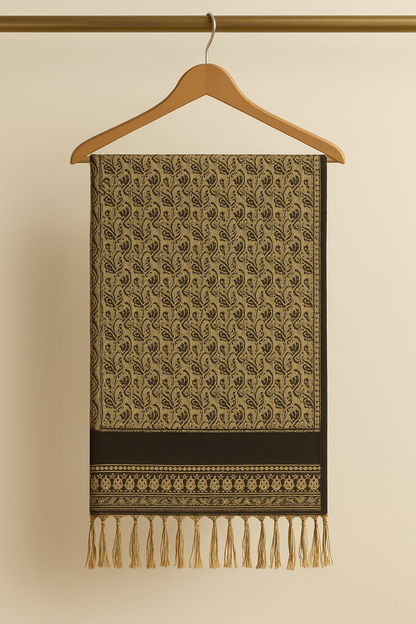 Jamawar Pashmina Shawl – Golden Elegance
