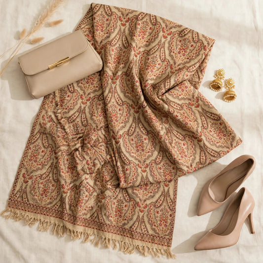 Karandi embroidered shawl