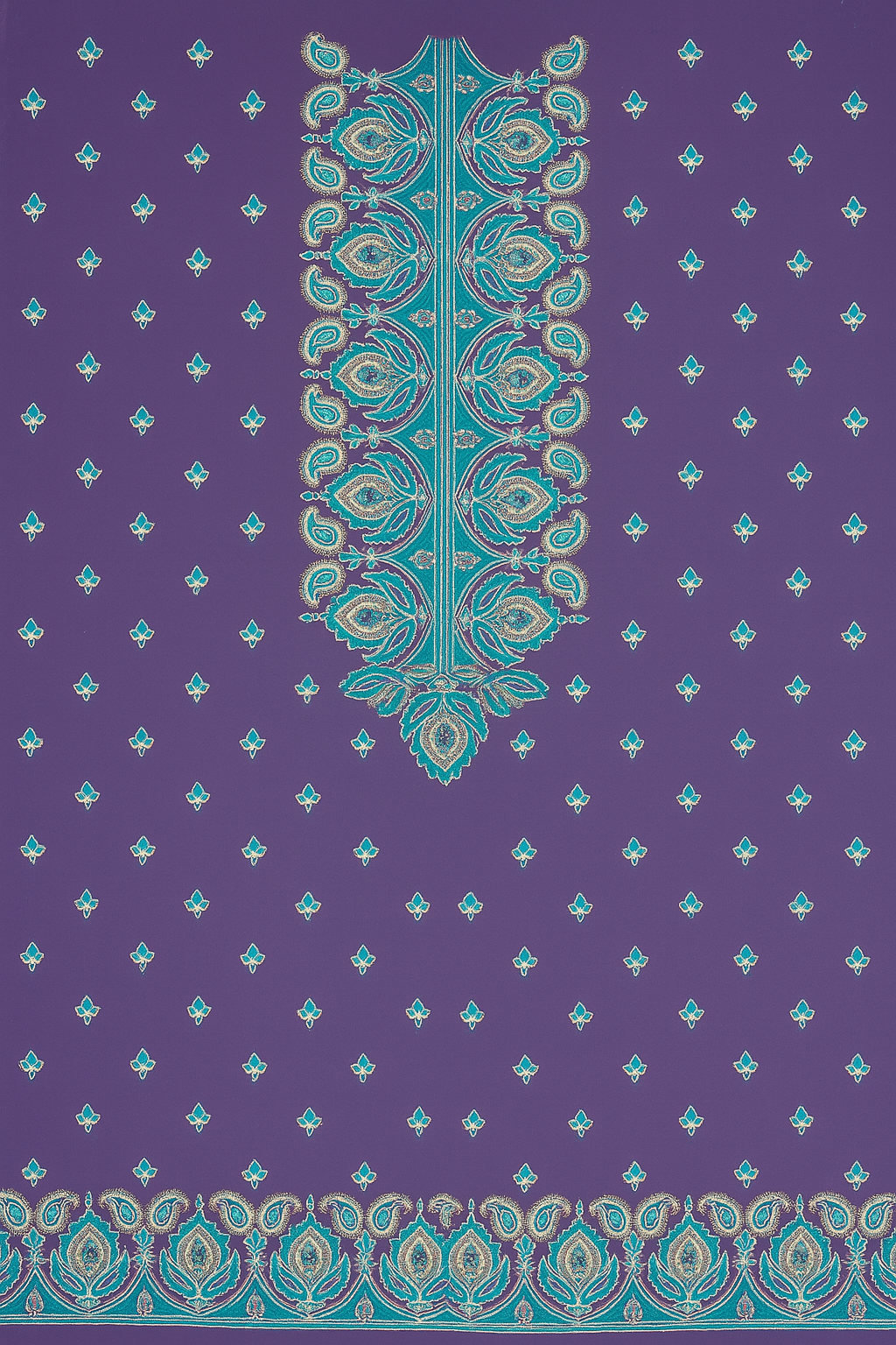 Midnight Blue Embroidered 2-Piece Lawn Suit