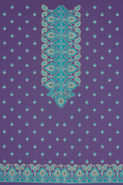 Midnight Blue Embroidered 2-Piece Lawn Suit