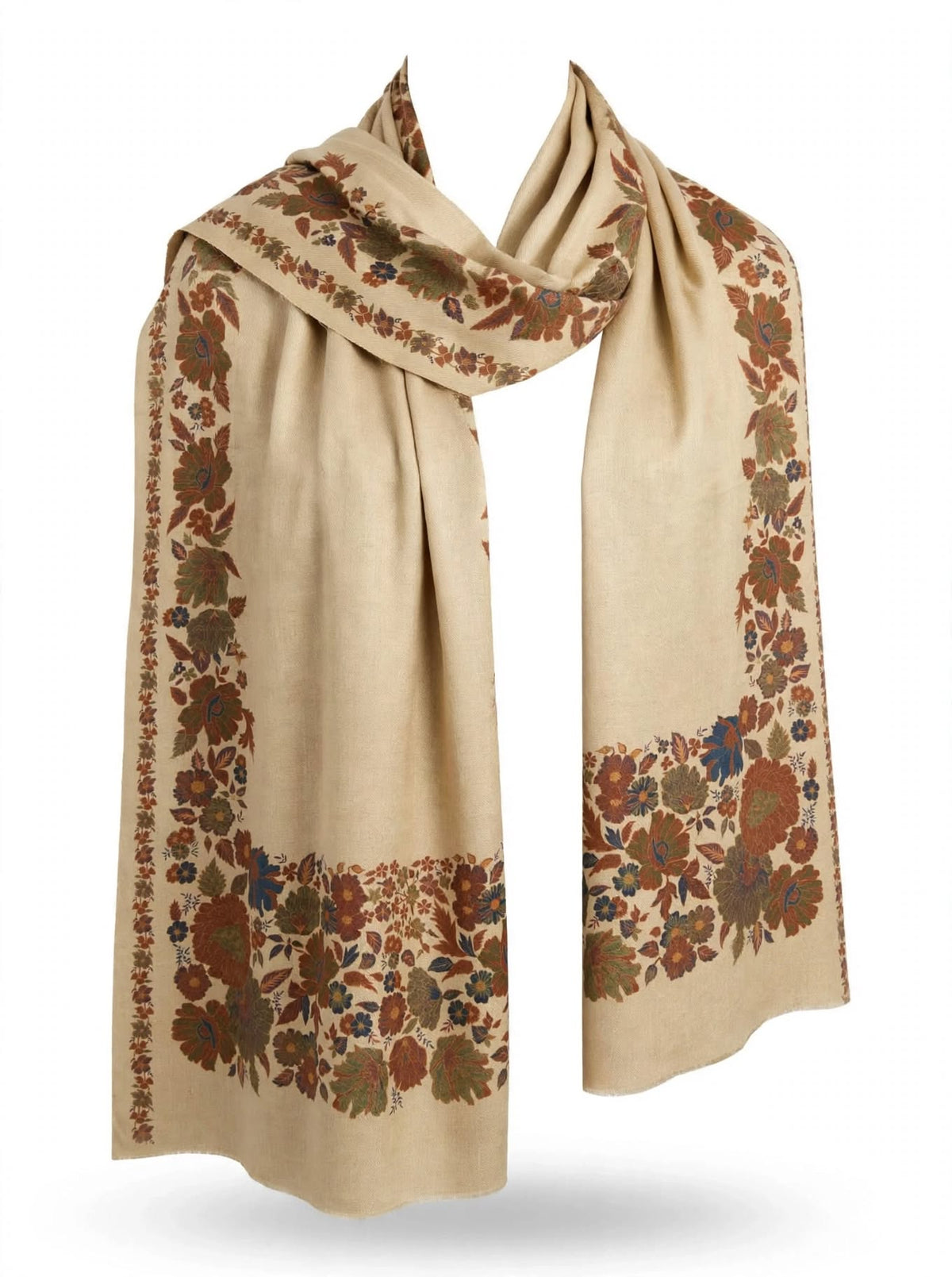 Elegant Floral Printed Pashmina Shawl