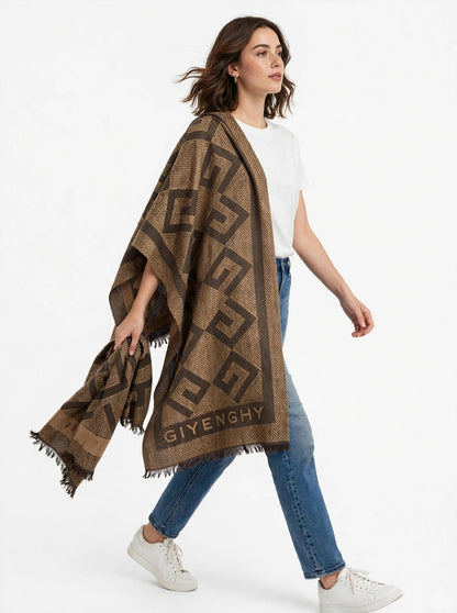 Luxury Wool Scarf Women - Soft Warm Pashmina Shawl