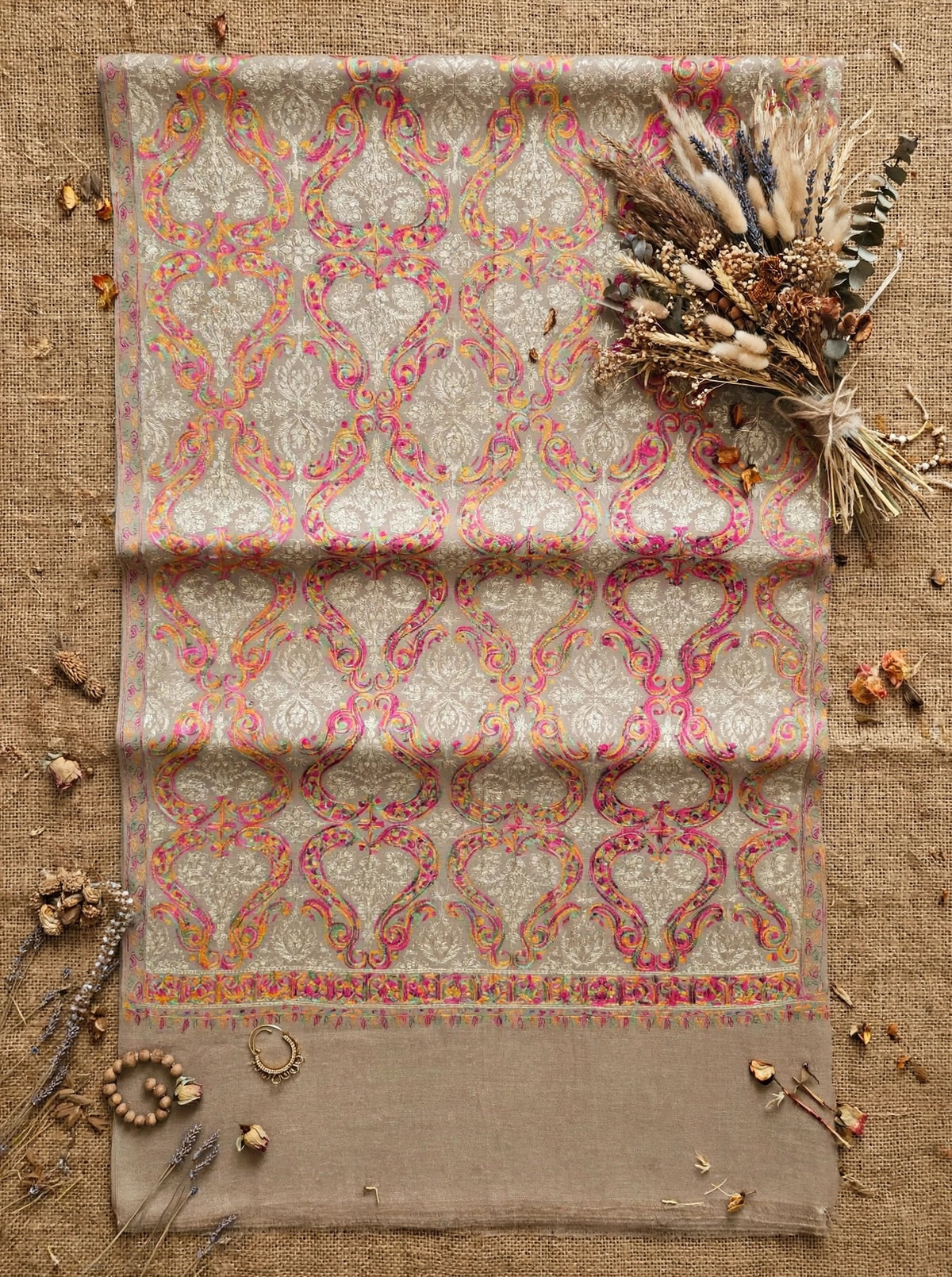 Pashmina aari embroidery
