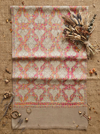 Pashmina aari embroidery