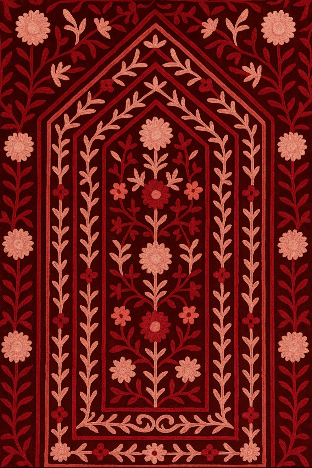 luxurious handcrafted Kashmiri wall tapestry