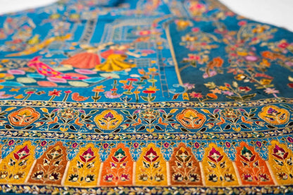 The Mughal Darbar - Royal Ferozi Minakari Jama Shawl