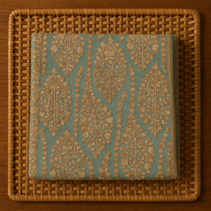 Elegant Beige & Peach Pashmina Aari Embroidered Shawl