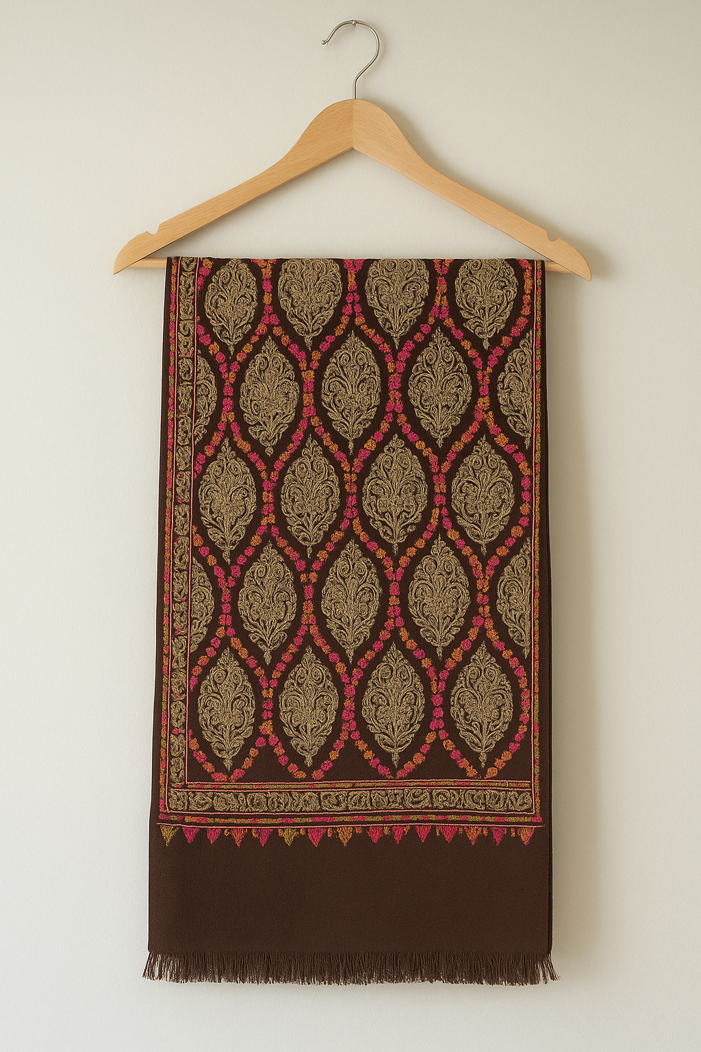 Luxury Pashmina Aari Embroidery Shawl