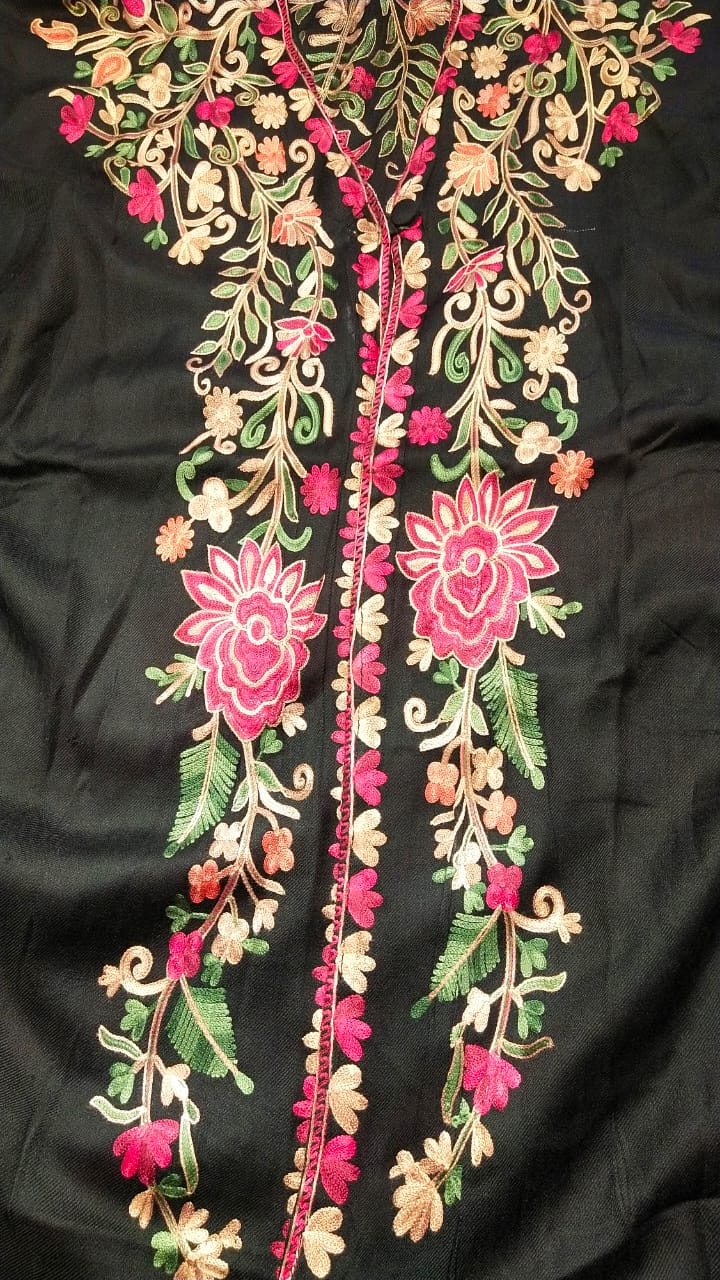 Luxurious Embroidered Pashmina Kaftan
