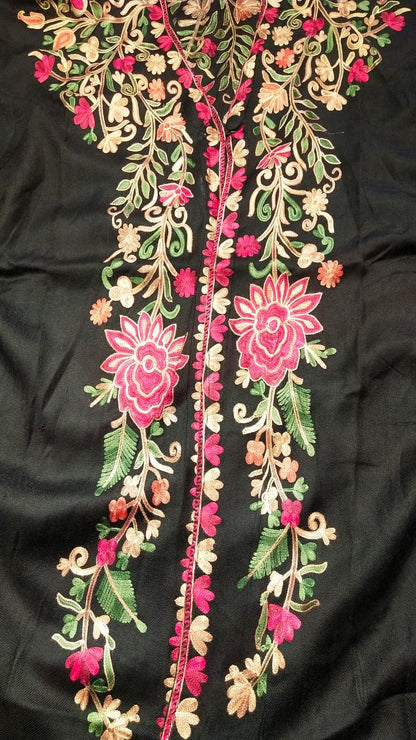 Luxurious Embroidered Pashmina Kaftan