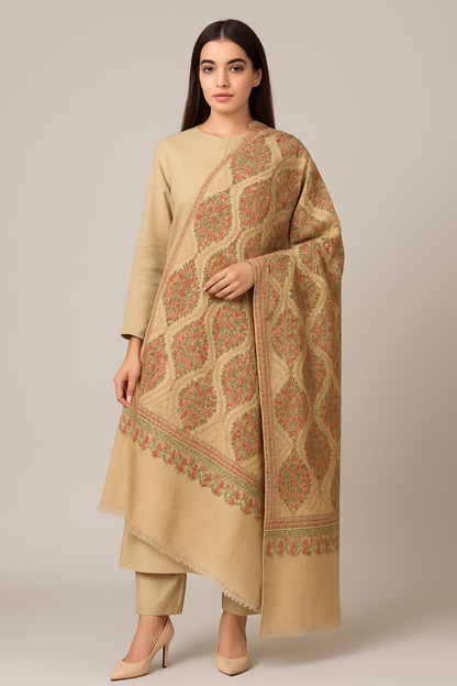 Pashmina embroidered shawl