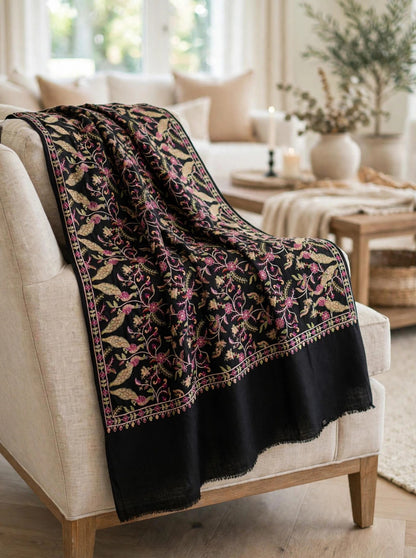 Pashmina Shawl with Papier Mâché Embroidery