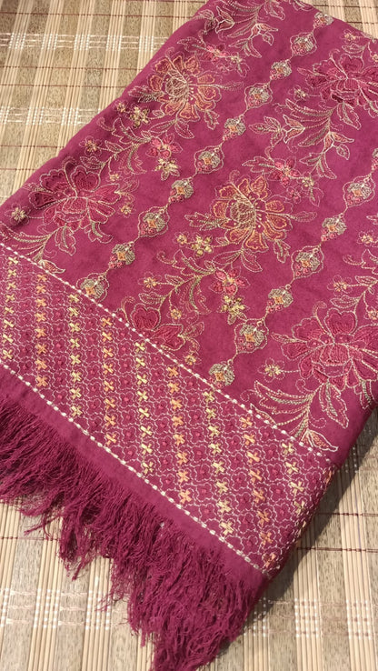 Karandi embroidered shawl
