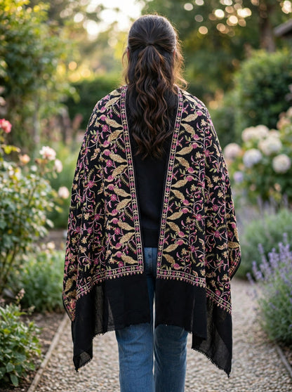 Pashmina Shawl with Papier Mâché Embroidery